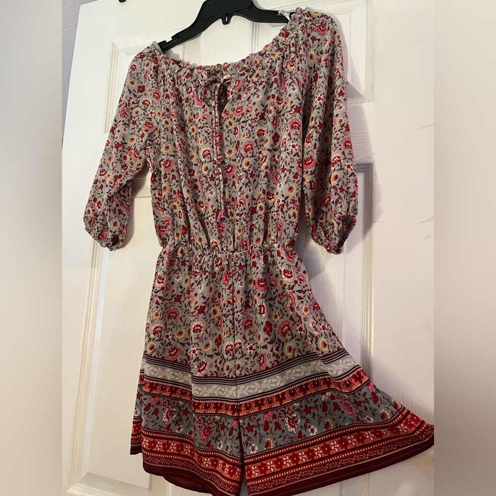 Monteau Floral Boho Romper